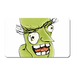 Mad Monster Man With Evil Expression Magnet (rectangular) by dflcprints