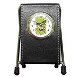 Mad Monster Man with Evil Expression Stationery Holder Clock Front