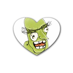 Mad Monster Man With Evil Expression Drink Coasters (heart) by dflcprints