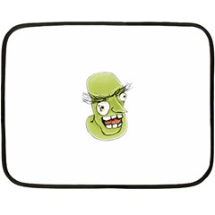 Mad Monster Man With Evil Expression Mini Fleece Blanket (two Sided)