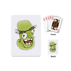 Mad Monster Man With Evil Expression Playing Cards (mini) by dflcprints