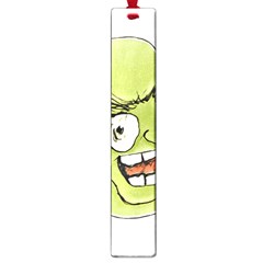 Mad Monster Man With Evil Expression Large Bookmark by dflcprints