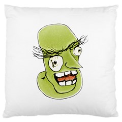 Mad Monster Man With Evil Expression Large Flano Cushion Case (one Side) by dflcprints