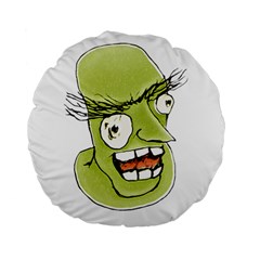 Mad Monster Man With Evil Expression 15  Premium Flano Round Cushion  by dflcprints