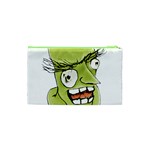 Mad Monster Man with Evil Expression Cosmetic Bag (XS) Back