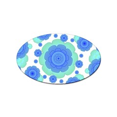 Retro Style Decorative Abstract Pattern Sticker (oval) by dflcprints