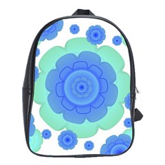 Retro Style Decorative Abstract Pattern School Bag (large) by dflcprints