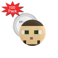 Custom Block Head 1 75  Button (100 Pack) by BlockCrafts