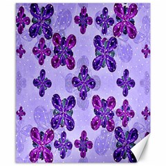 Deluxe Ornate Pattern Design In Blue And Fuchsia Colors Canvas 8  X 10  (unframed) by dflcprints