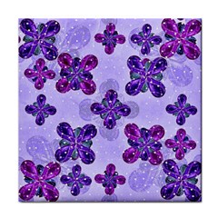 Deluxe Ornate Pattern Design In Blue And Fuchsia Colors Face Towel by dflcprints