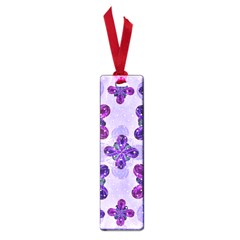 Deluxe Ornate Pattern Design In Blue And Fuchsia Colors Small Bookmark by dflcprints