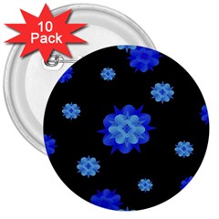 Floral Print Modern Style Pattern  3  Button (10 Pack) by dflcprints