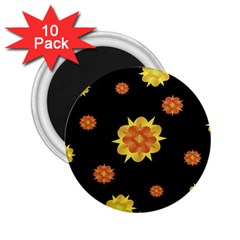 Floral Print Modern Style Pattern  2 25  Button Magnet (10 Pack) by dflcprints