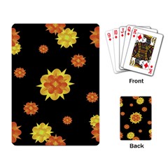 Floral Print Modern Style Pattern  Playing Cards Single Design