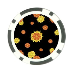 Floral Print Modern Style Pattern  Poker Chip (10 Pack) by dflcprints