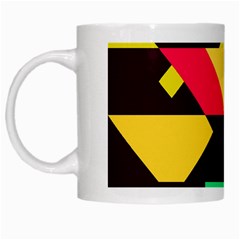 Shapes In Retro Colors 2 White Mug