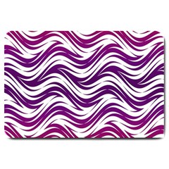 Purple Waves Pattern Large Doormat by LalyLauraFLM