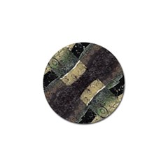 Geometric Abstract Grunge Prints In Cold Tones Golf Ball Marker by dflcprints