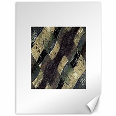 Geometric Abstract Grunge Prints In Cold Tones Canvas 36  X 48  (unframed) by dflcprints