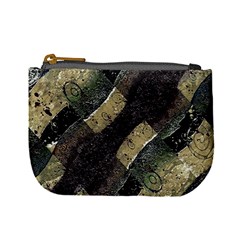 Geometric Abstract Grunge Prints In Cold Tones Coin Change Purse by dflcprints