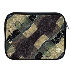 Geometric Abstract Grunge Prints In Cold Tones Apple Ipad Zippered Sleeve by dflcprints