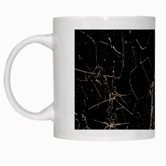 Spider Web Print Grunge Dark Texture White Coffee Mug by dflcprints