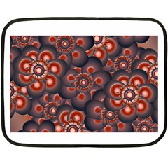 Modern Floral Decorative Pattern Print Mini Fleece Blanket (Two Sided)