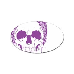 Purple Skull Bun Up Sticker (oval) by vividaudacity