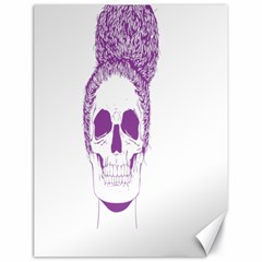 Purple Skull Bun Up Canvas 18  X 24  (unframed)