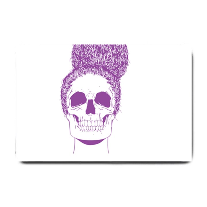 Purple Skull Bun Up Small Door Mat