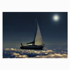 Navigating Trough Clouds Dreamy Collage Photography Glasses Cloth (large) by dflcprints