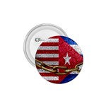 United States and Cuba Flags United Design 1.75  Button Front