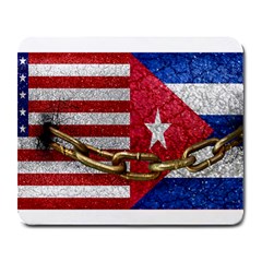 United States And Cuba Flags United Design Large Mouse Pad (rectangle) by dflcprints