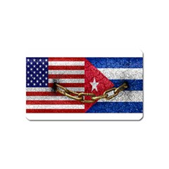 United States and Cuba Flags United Design Magnet (Name Card)
