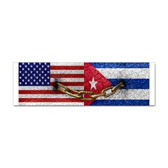 United States and Cuba Flags United Design Bumper Sticker 10 Pack