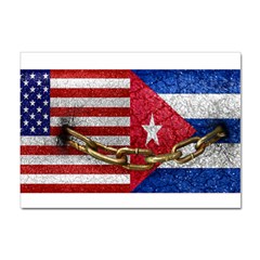 United States And Cuba Flags United Design A4 Sticker 10 Pack by dflcprints