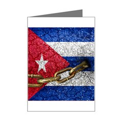 United States and Cuba Flags United Design Mini Greeting Card