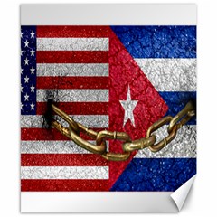 United States And Cuba Flags United Design Canvas 8  X 10  (unframed) by dflcprints