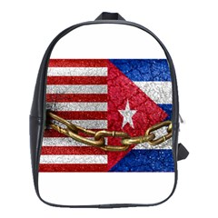 United States and Cuba Flags United Design School Bag (Large)