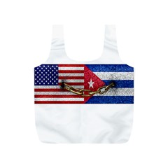 United States and Cuba Flags United Design Reusable Bag (S)