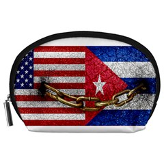 United States and Cuba Flags United Design Accessory Pouch (Large)