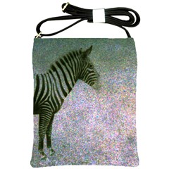 Zebra Sling Shoulder Sling Bag by KellyHazelArt