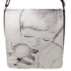 Boy With Apple Small Flap Flap Closure Messenger Bag (small) by KellyHazelArt