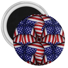 Modern Usa Flag Pattern 3  Button Magnet by dflcprints