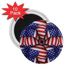 Modern Usa Flag Pattern 2 25  Button Magnet (10 Pack) by dflcprints