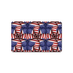 Modern Usa Flag Pattern Magnet (name Card) by dflcprints