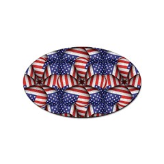 Modern Usa Flag Pattern Sticker 100 Pack (oval) by dflcprints