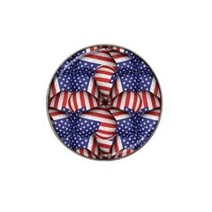Modern Usa Flag Pattern Golf Ball Marker 10 Pack (for Hat Clip) by dflcprints