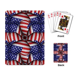 Modern Usa Flag Pattern Playing Cards Single Design