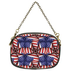 Modern Usa Flag Pattern Chain Purse (two Sided)  by dflcprints